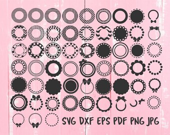 Monogram Frames Svg, Mongoram Svg, Monogram Frames Bundle, Monogram Font, Vine Monogram Font, Circle Monogram, Svg Files