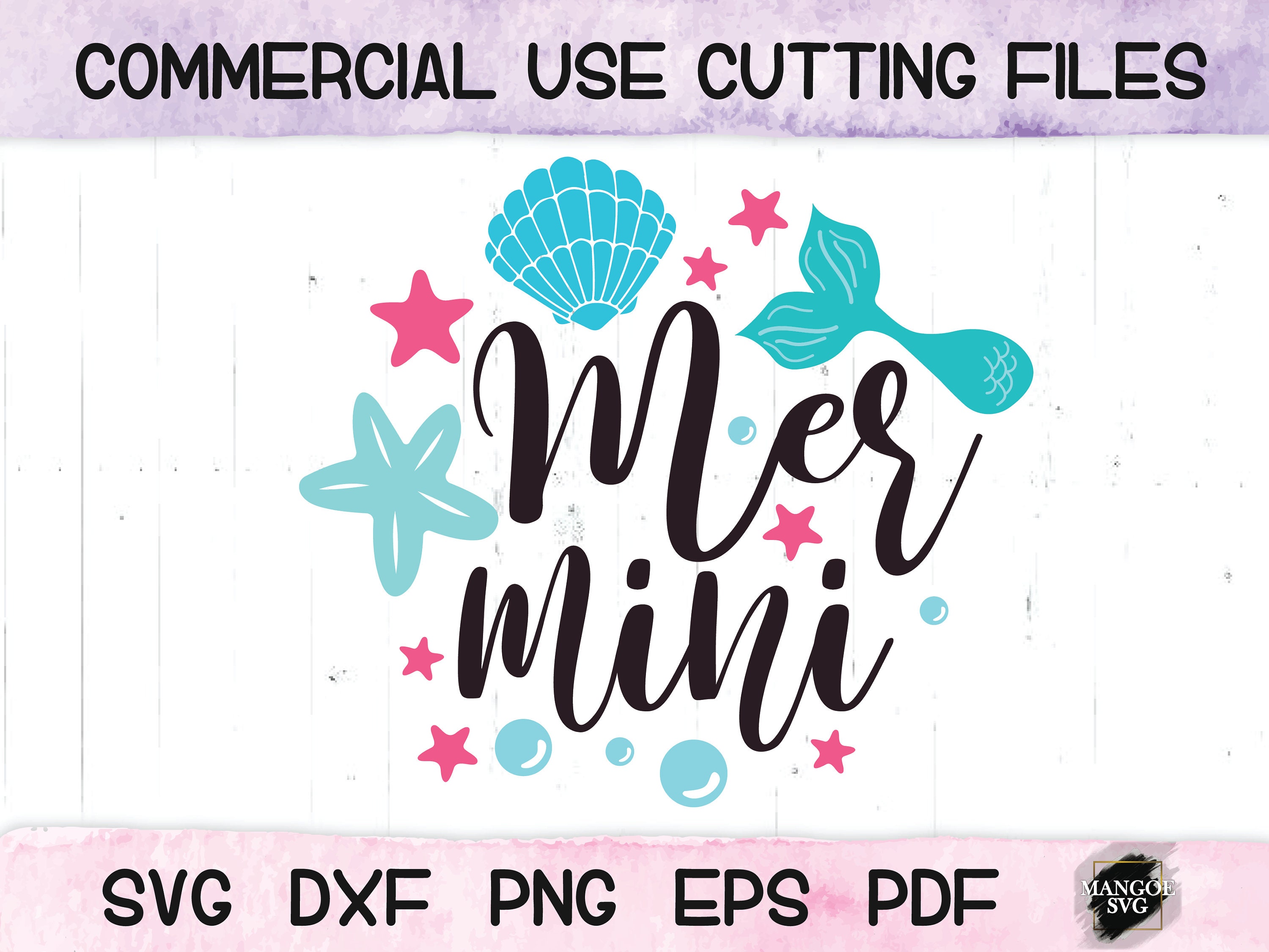 Download Mermini SVG Mermaid Svg Girl Svg Birthday Svg Ocean Cut | Etsy