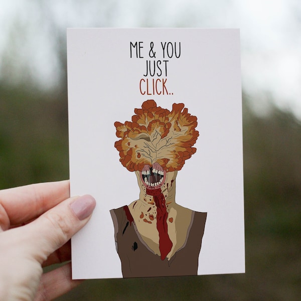 The Last Of Us Clicker Anniversary Valentine Card + Envelope
