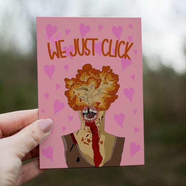 We Just Click Clicker Valentines Anniversary Card + Envelope