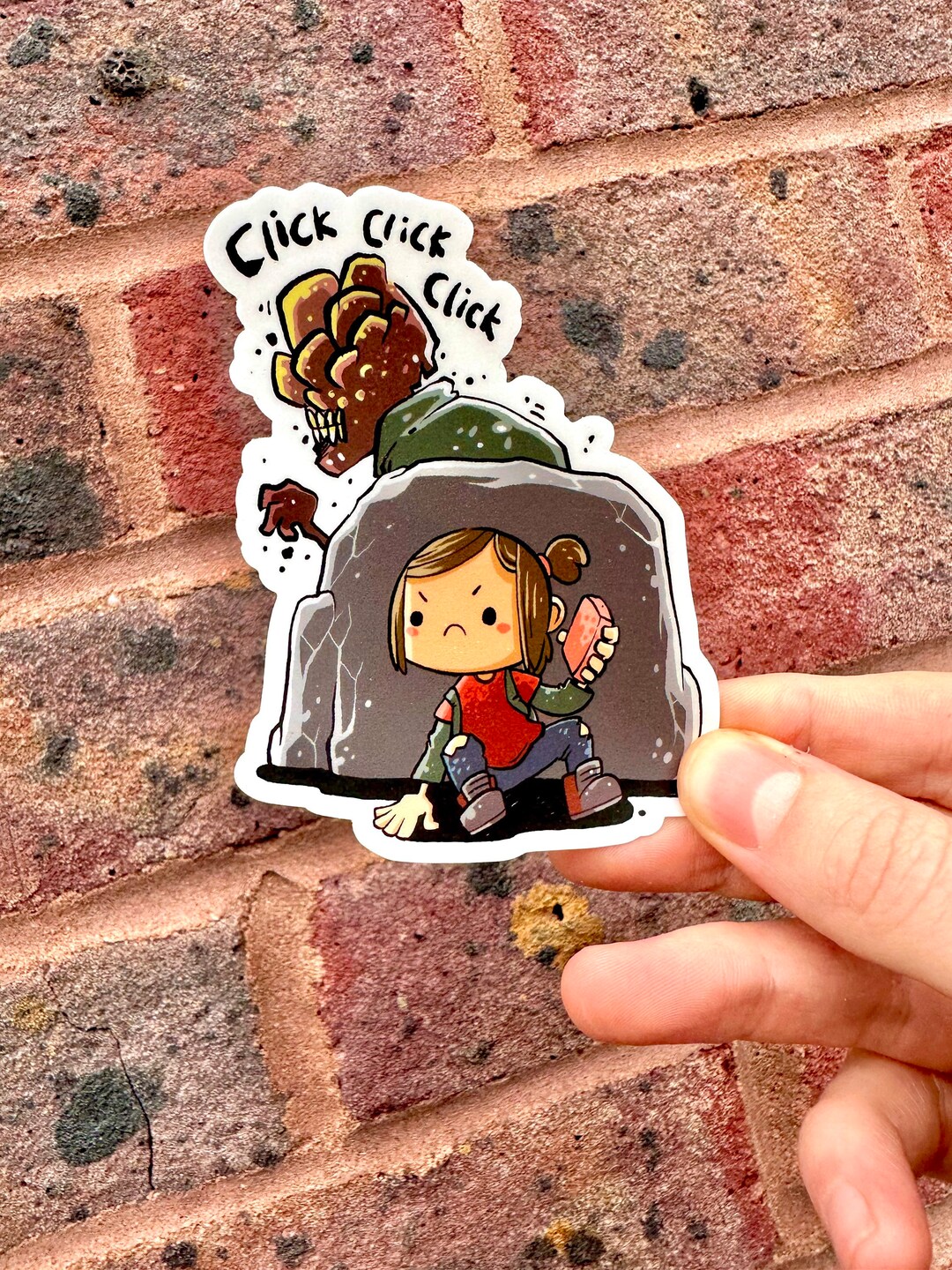 Ellie Bricks A Clicker Sticker Ellie Last of Us Sticker - Etsy UK