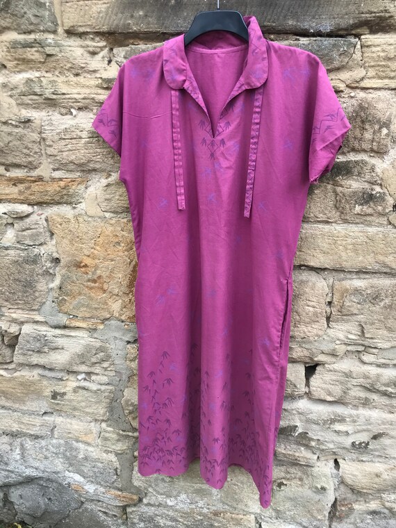 1970s Purple clothkit dress