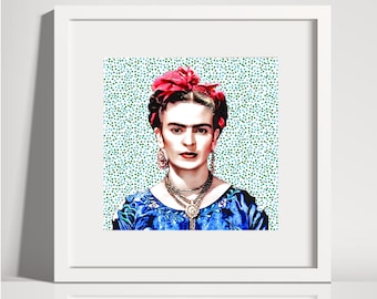 Frida Kahlo Illustration - Pop Art - Poster - Fine Art Print