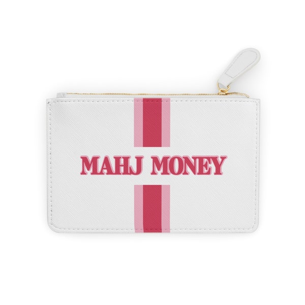 Mahjong Coin Purse - Vegan Leather - Mahj Mini Clutch - Mahjong Gift - Crack Dot Bam - Mahjong Money