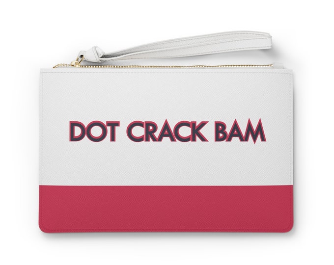 Dot Crack Bam Mahjong Card Clutch