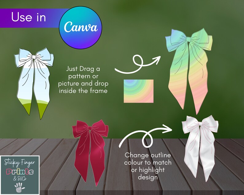 Coquette Bow Canva Frame Template Bundle - Etsy