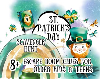 St Patricks Day Scavenger Hunt: Escape Room Puzzles (Download)