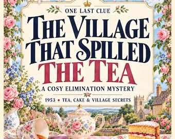 Cozy Logic Mystery Puzzle Book Printable, No Murder Elimination Game for Adults, 1950s English Village Whodunit, PDF Download