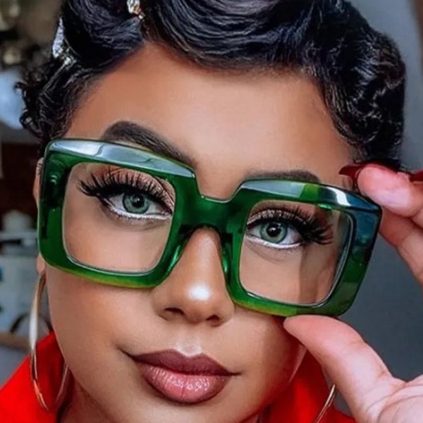 Green Reading Glasses Etsy