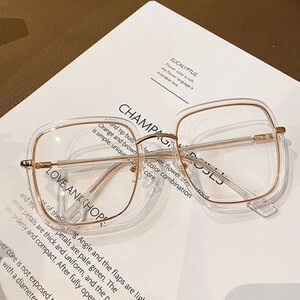 Oversized Square Reading Glasses Women Fashion Anti-Blue Optical Glasses Frames Classic Plastic Eyeglasses Frames Eyewear image 5