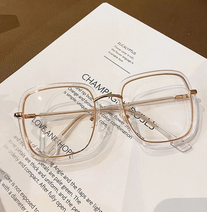 Oversized Square Reading Glasses Women Fashion Anti-Blue Optical Glasses Frames Classic Plastic Eyeglasses Frames Eyewear image 5