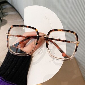 Oversized Square Reading Glasses Women Fashion Anti-Blue Optical Glasses Frames Classic Plastic Eyeglasses Frames Eyewear image 7