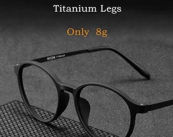 Ultraleichte Titanlegierung TR90 Myopie Brille Retro Runde Optische Brillengestell Männer Und Frauen