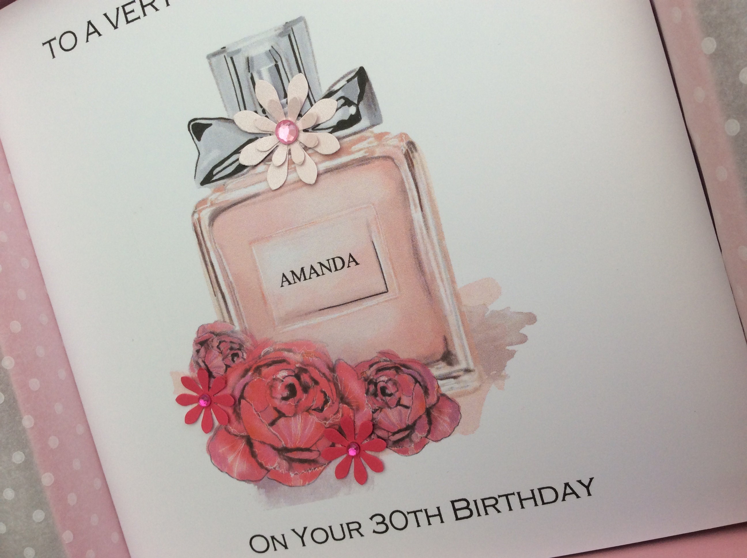 2 Sizes Perfume Bottle Birthday Card Gift Boxed Handmade Etsy UK