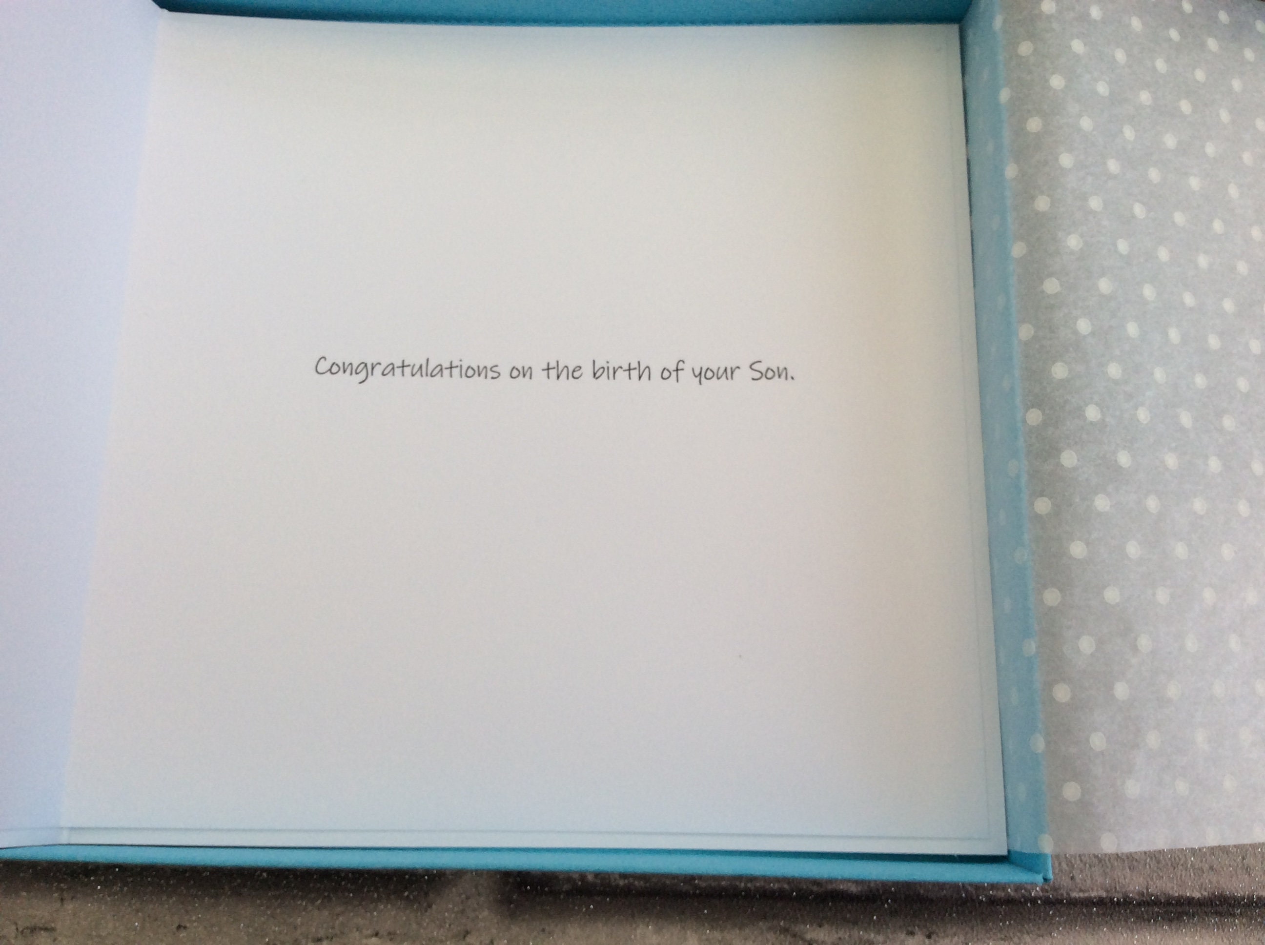 2 Sizes Boy Wording New Baby Card Gift Boxed Personalised Etsy UK