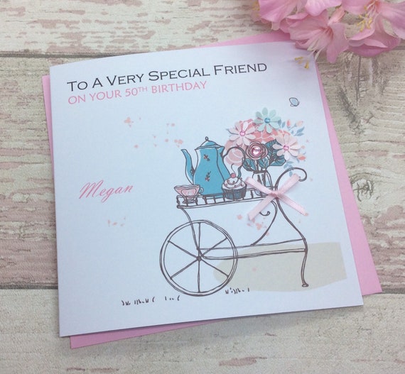 Handmade Personalised Birthday Card Grandma Mum Daughter Sister