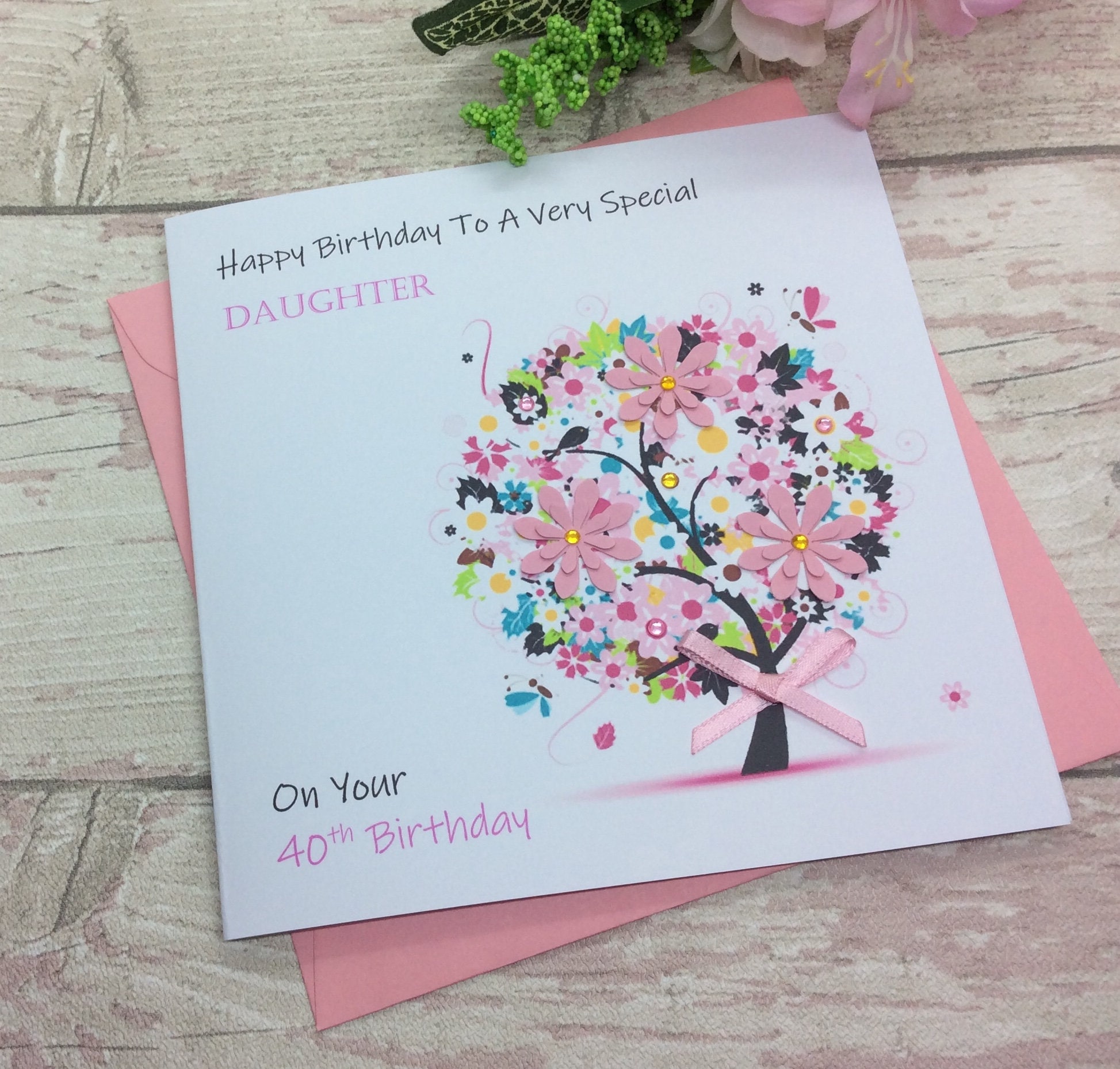 Handmade Personalised Birthday Card Grandma Mum Daughter Sister