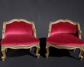 Pair of Italian Louis XV armchairs