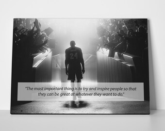 Kobe Bryant Quote Poster Banner Or Canvas Etsy