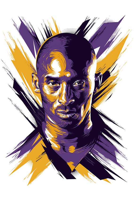 Kobe Bryant Poster Banner Or Canvas Art Etsy