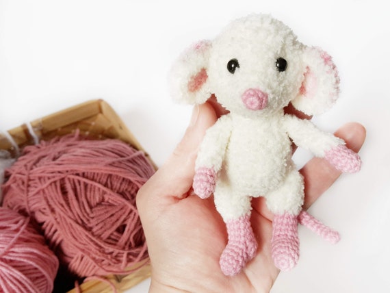 white mouse stuffed animal