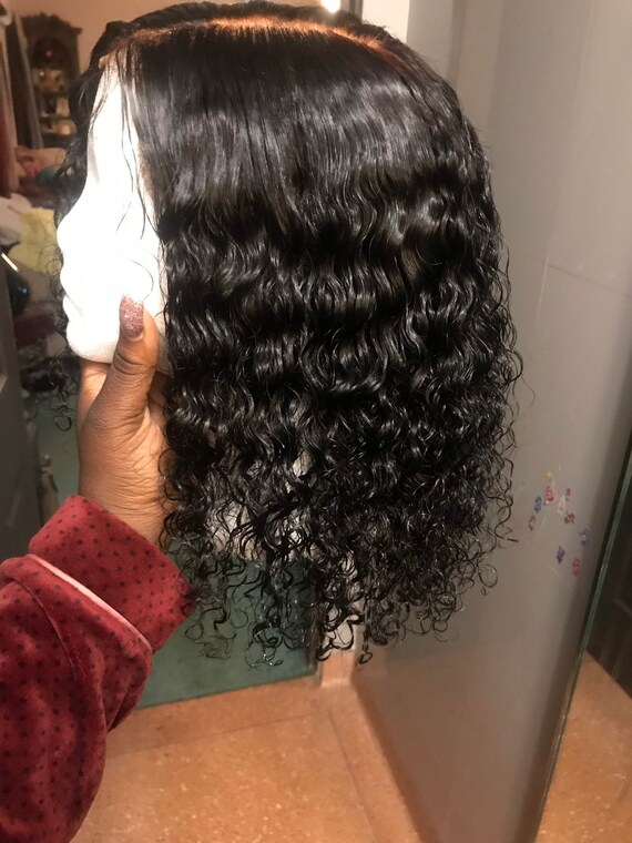 Short Curly Lace Front Wigs Human Hair For Short Bob 10 Inch Etsy