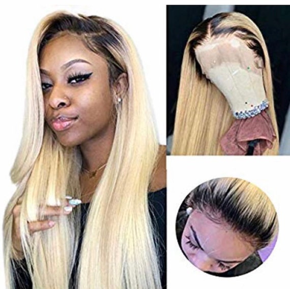 Ombre 613 Blond Lace Front Wig Peruvian Virgin Hair 20 Inches Etsy