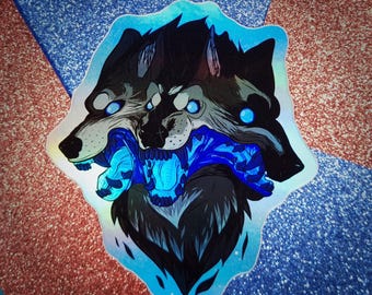 Dziwny Pies - Naklejka Holo Vinyl