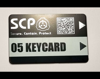 05 Keycard - SCP cosplay prop keycard, SCP Secret Lab and Containment Breach replica