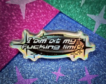 At My Limit glitter epoxy pin