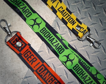 Warning Tape Caution & Danger Inspired Lanyard