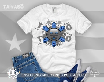 Tainaso Sun Symbol of Puerto Rico Symbolo Taino Graphic Design Clip Art Digital Download