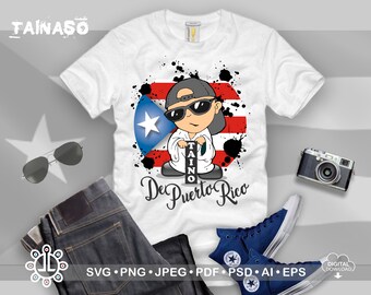 Taino cute boy Tainaso Grafikdesign De Puerto Rico SVG ClipArt Digitaldownload