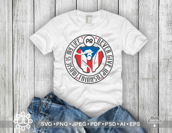 Download Music Svg Puerto Rico Flag 45rmp Adapter Tainaso Graphic T Shirt Design Digital Download Clip Art Art Collectibles Kromasol Com