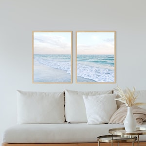 Ensemble d'impression photographie océan bleu, art mural plage de Sarasota (téléchargement numérique)