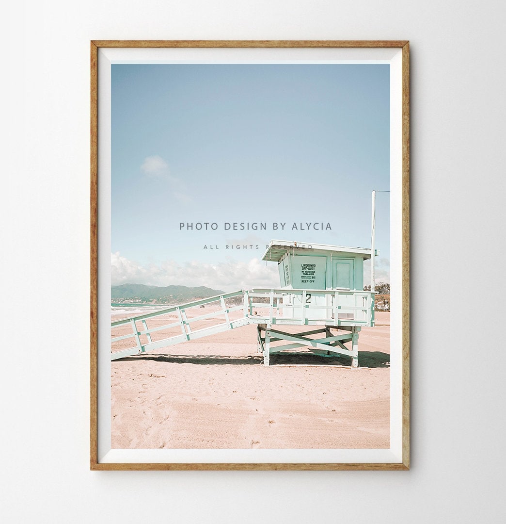 Santa Monica Set of Two Prints // Beach Wall Art for Framing //modern