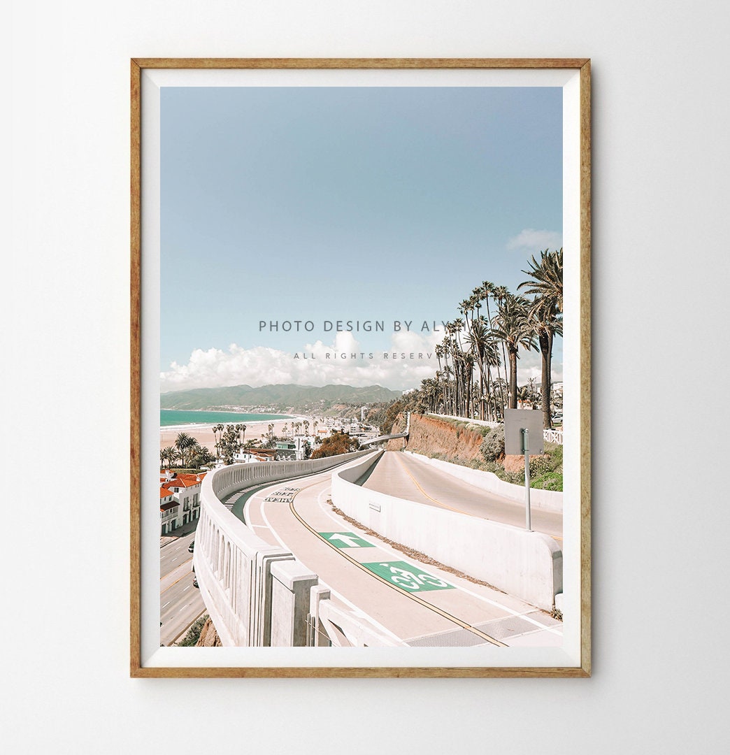 Santa Monica Set of Two Prints // Beach Wall Art for Framing //modern