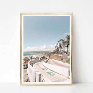 Santa Monica Beach Print // Santa Monica Wall Art // Los Angeles Outdoor Art // California beach photography // Beach Decor
