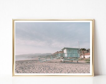 Santa Monica Lifeguard Stand Print, California Beach Photography
