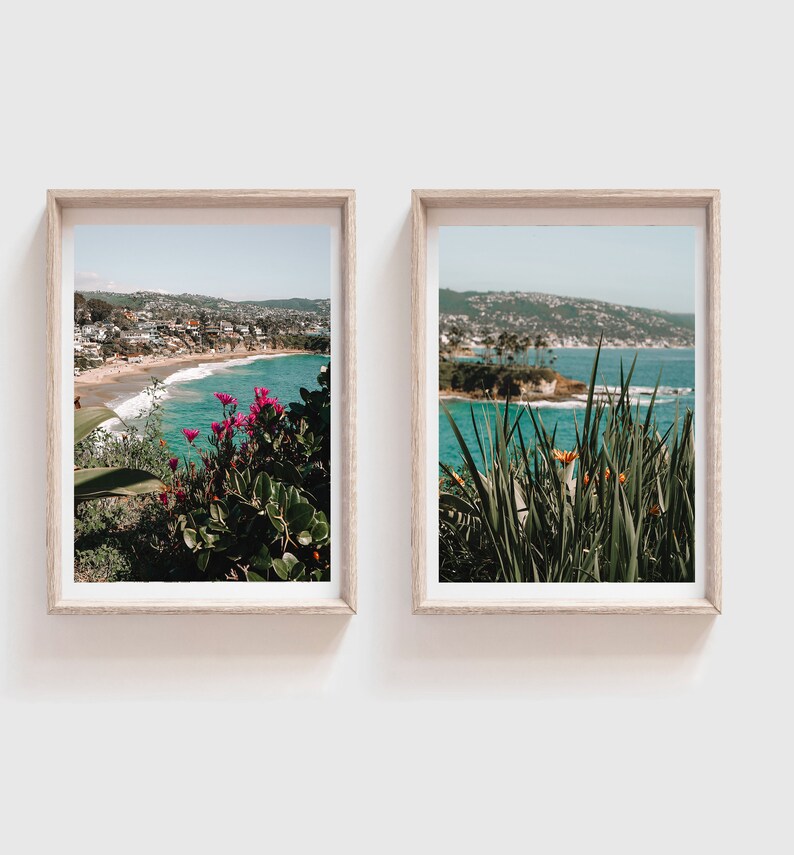 Laguna Beach Prints Coastal Wall Decor Ocean Photo Set California Beach Print