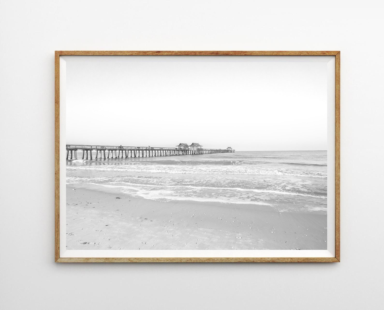 Set of Three Black and White Florida Beach Prints // Naples Florida Art ...