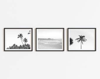 Black and White Beach Photography Set, Naples Florida Prints