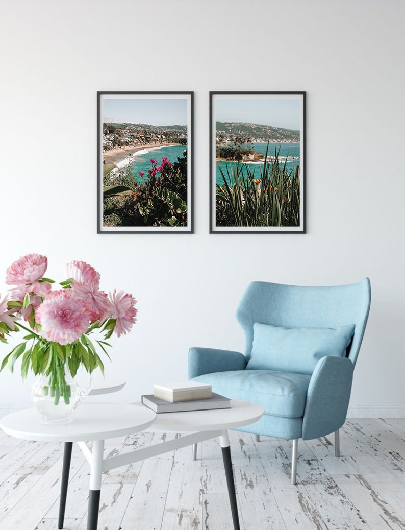 Laguna Beach Prints Coastal Wall Decor Ocean Photo Set California Beach Print