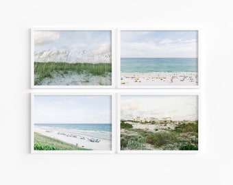 Set of Four  Florida Beach Prints // 30A Florida Art // Set of 4 Florida Prints// Palm Trees// Beach Photos