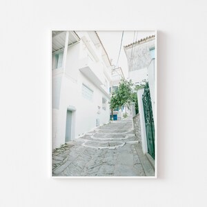 Greece Print // Greek Island Printed Artwork// Greek Street Art // Greece beach photography