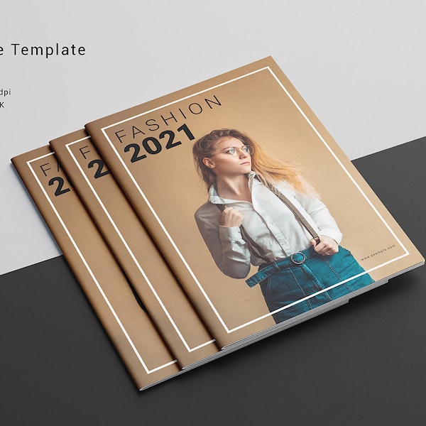 Fashion Magazine Template | Fashion Lookbook Template | Fashion Magazine | Photoshop & MS Word Template | Instant Download