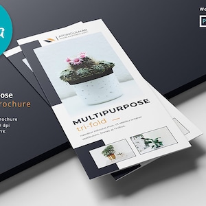 Multipurpose Trifold Brochure | Photoshop and MS Word Template | Canva Template | Instant download