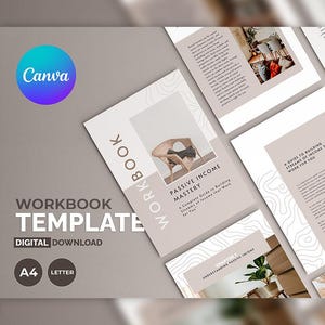 Passive Income workbook template | Workbook Template | Canva template | Digital Download | A guide for Passive Income
