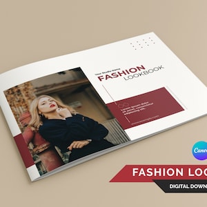 ファッションルックブックテンプレート | 印刷可能なCanvaルックブックテンプレート | ファッションカタログ | In Design & MS Wordテンプレート | すぐにダウンロード