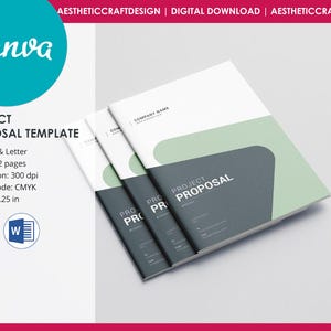 Project Proposal Template | Photoshop & MS Word Template | Business Proposal | Canva Template